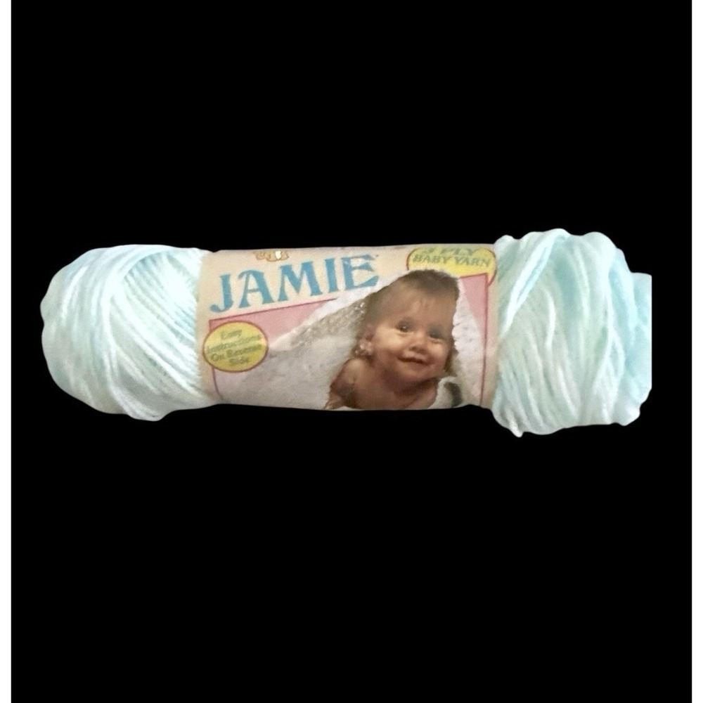 Lion Brand Jamie Baby Pompadour Yarn Newborn Print #298 Acrylic Rayon Blue Green